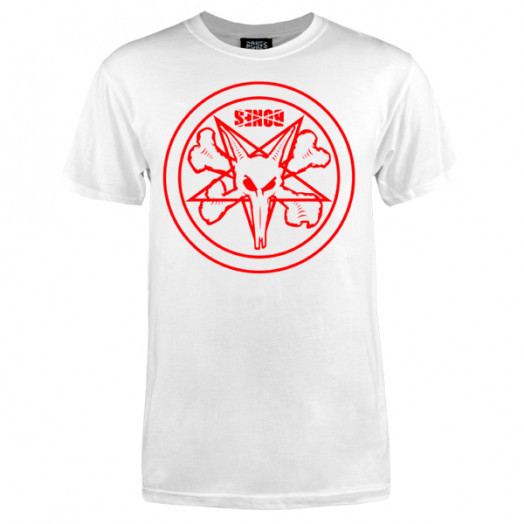 BONES WHEELS Pentagram T-shirt - White