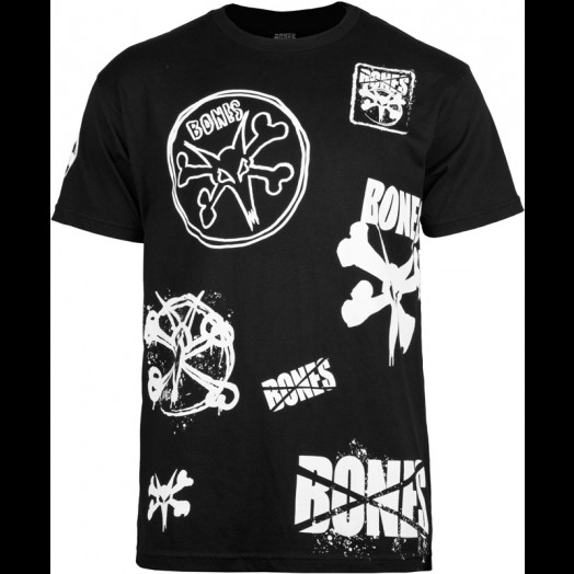 BONES WHEELS "TEAM" T-shirt - Black