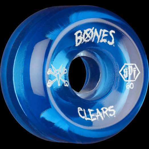 BONES WHEELS SPF Clear Blue 60x34 P5 Skateboard Wheels 84B 4pk