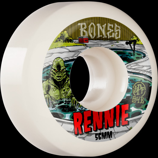 BONES WHEELS PRO SPF Skateboard Wheels Rennie Pool Lagoon 56mm P5 Sidecut 84B 4pk White