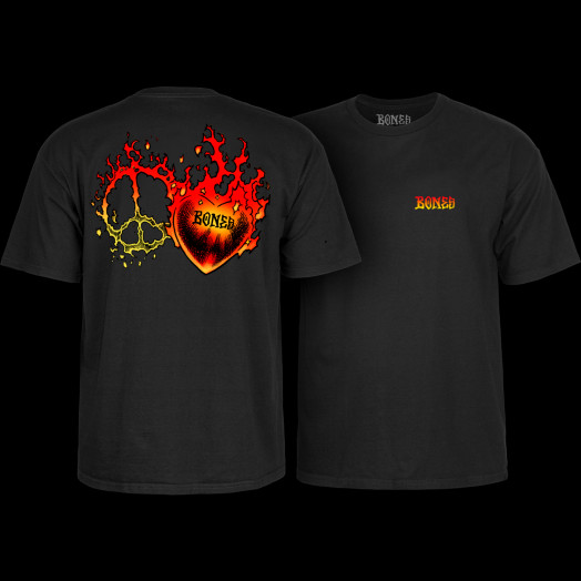 BONES WHEELS Heart & Soul T-Shirt Black