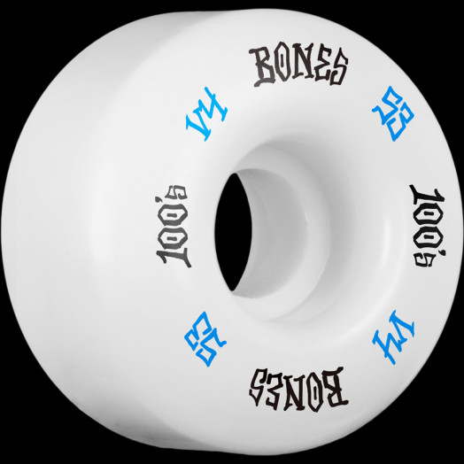 BONES WHEELS 100 Skateboard Wheels V4 Wide 100A 4pk