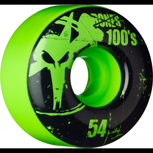 BONES WHEELS 100 Slims 54mm - Green (4 pack)