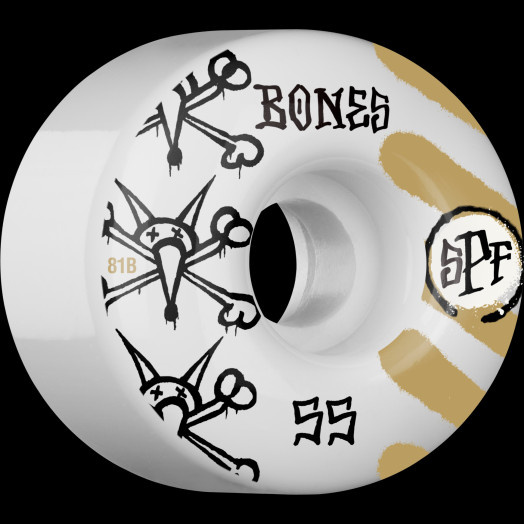 BONES WHEELS SPF War Paint 55x34 P4 Skateboard Wheels 81B 4pk