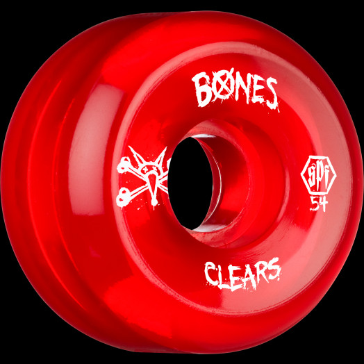 BONES WHEELS SPF Clear Red 54x31 P5 Skateboard Wheels 84B 4pk