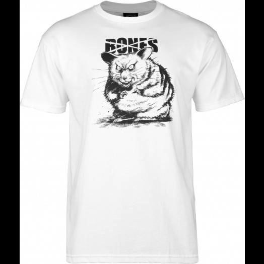 BONES WHEELS T-shirt Rabid White