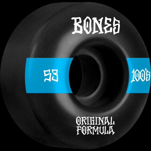 BONES WHEELS OG Formula Skateboard Wheels 100 #14 53mm V4 Wide 4pk Black