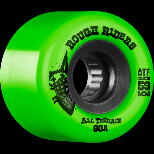 BONES WHEELS Rough Riders Skateboard Wheels 59mm Green 4pk