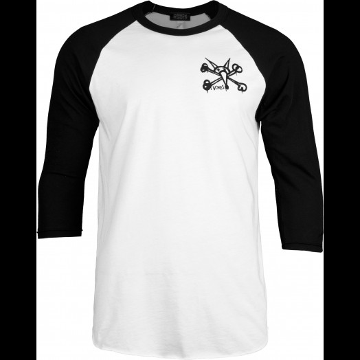 BONES WHEELS 3/4 Sleeve Shirt Raglan Vato Poquito - Black/White