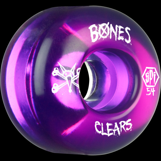 BONES WHEELS SPF Clear Purple 54x34 P4 Skateboard Wheels 84B 4pk