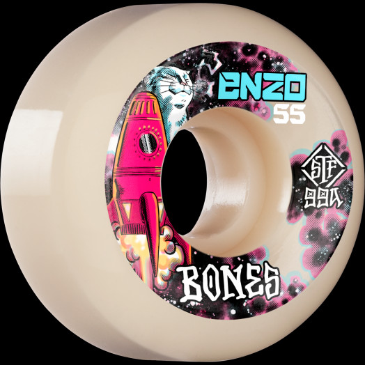 BONES WHEELS PRO STF Skateboard Wheels Enzo Beerus 55mm V5 Sidecut 99a 4pk