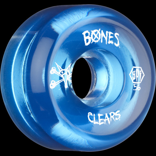 BONES WHEELS SPF Clear Blue 56x33 P5 Skateboard Wheels 84B 4pk