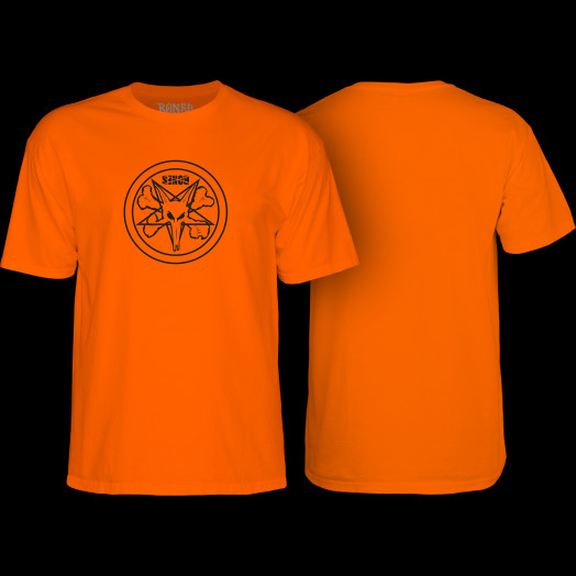 BONES WHEELS Pentagram T-shirt Orange
