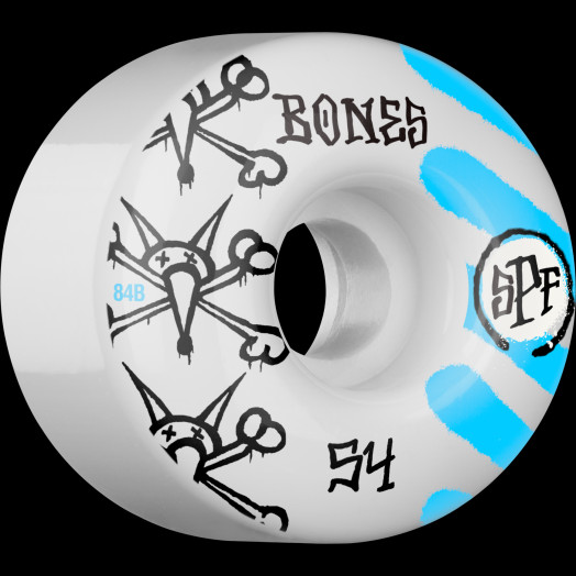 BONES WHEELS SPF War Paint 54x34 P4 Skateboard Wheels 84B 4pk