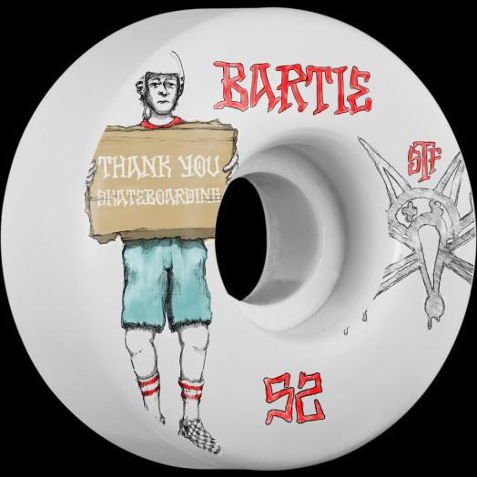 BONES WHEELS STF Pro Bartie Thank You 52x31 V1 Skateboard Wheels 83B 4pk