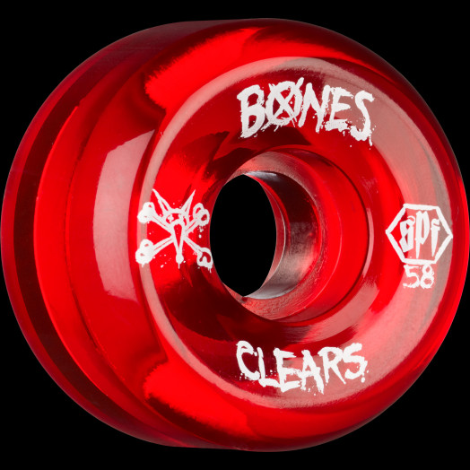 BONES WHEELS SPF Clear Red 58x33 P5 Skateboard Wheels 84B 4pk