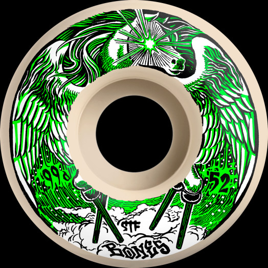 BONES WHEELS STF Skateboard Wheels PEG-LEG-ASUS - 52mm V1 99A 4pk White