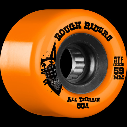 BONES WHEELS Rough Riders Skateboard Wheels 59mm Orange 4pk