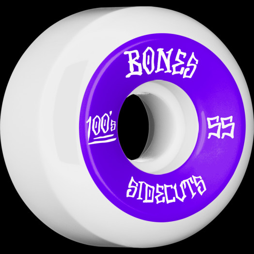 BONES WHEELS 100 #2 V5 Skateboard Wheel 55mm 4pk White V5 Sidecut