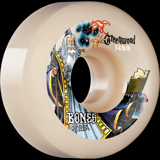BONES WHEELS PRO STF Skateboard Wheels Greenwood Magic 54mm V5 Sidecut 99a 4pk