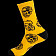 BONES WHEELS Black & Gold Socks Gold