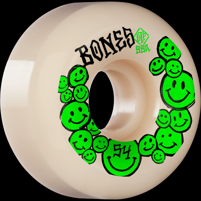 BONES WHEELS STF Skateboard Wheels Happiness 54mm V5 Sidecut 99A
