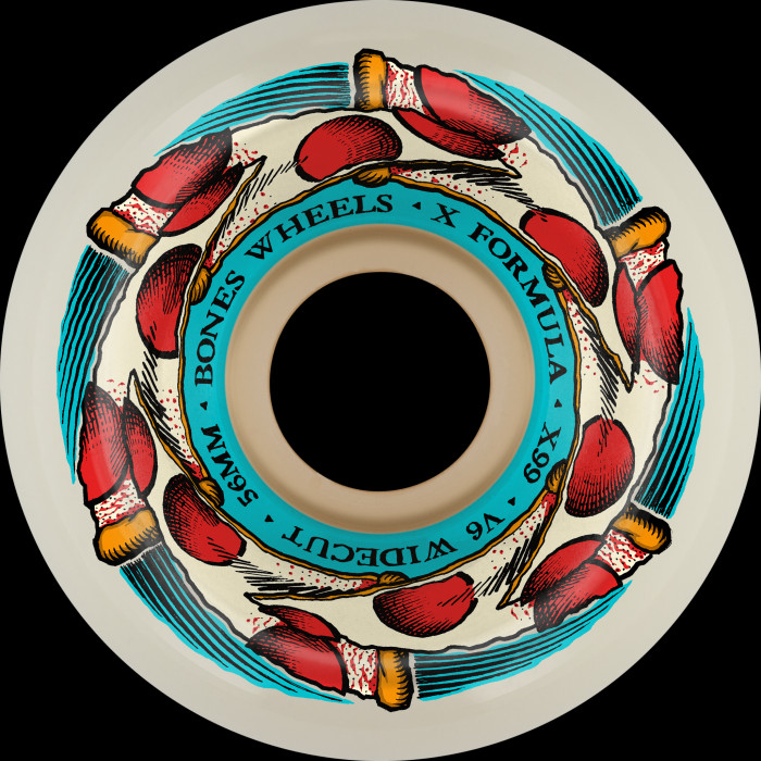 BONES WHEELS X-Formula Skateboard Wheels Deep Dish 56 V6 Widecut