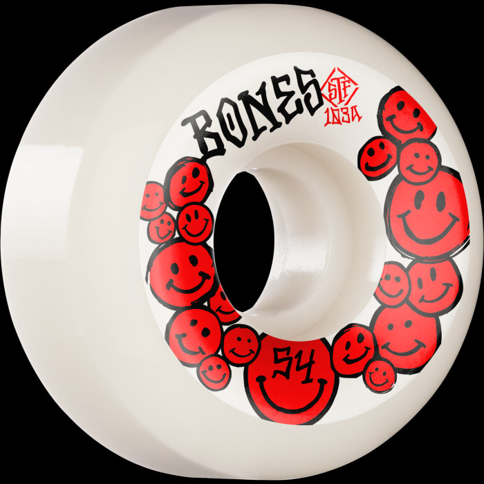 BONES WHEELS STF Skateboard Wheels Happiness 54mm V5 Sidecut 103A