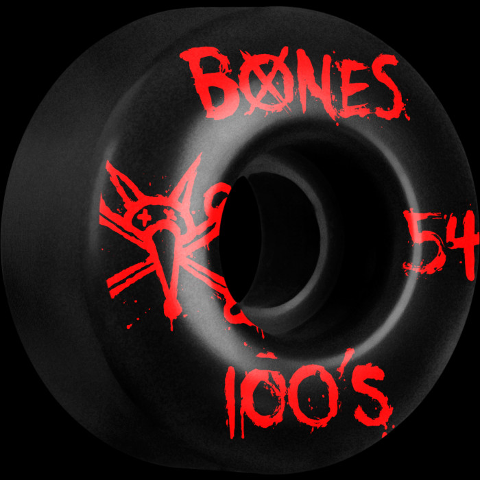 BONES WHEELS 100's 54mm Black(4pack) - BONES WHEELS