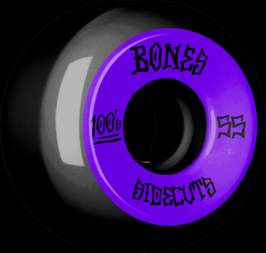 BONES WHEELS 100 2 V5 Skateboard Wheel 55mm 4pk Black V5 Sidecut Photo