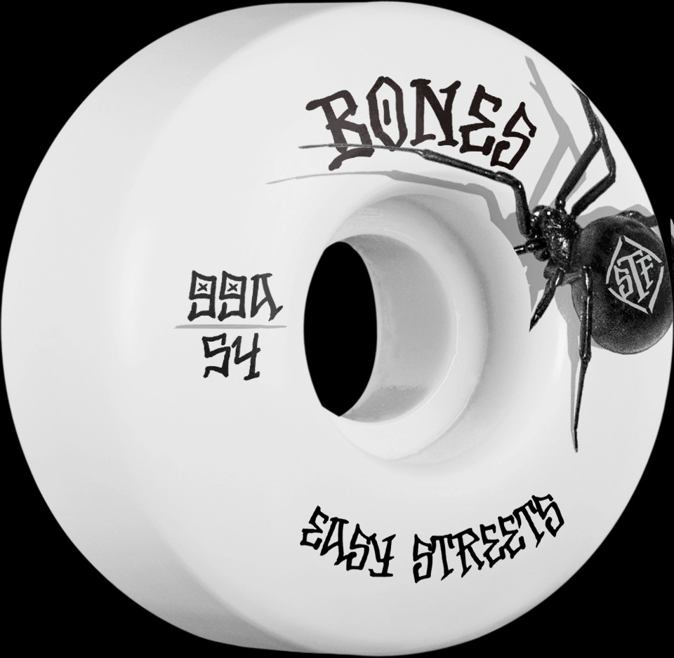 BONES WHEELS STF Black Widow Skateboard Wheels 54mm 99A Easy Streets V1