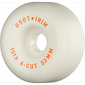 Mini Logo Skateboard Wheels A-cut "2" 53mm 101A White 4pk