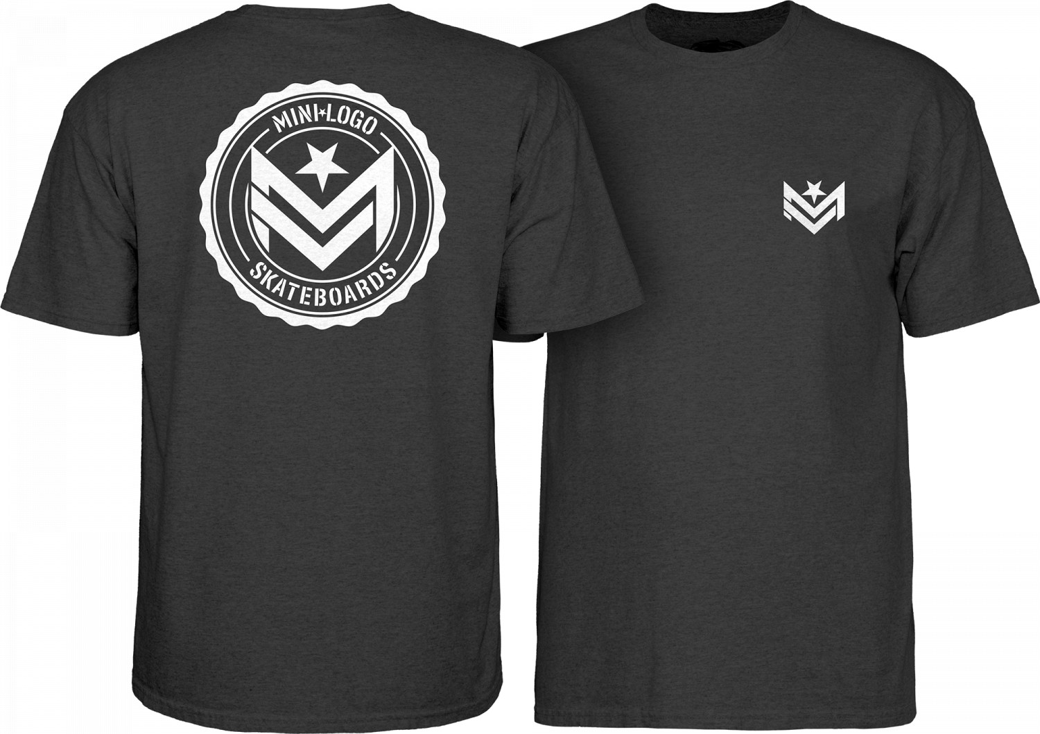 Mini Logo Chevron Circle T-Shirt Charcoal Heather Photo #1 - Photo ...