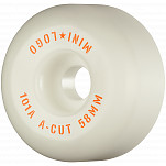 Mini Logo Skateboard Wheels A-cut "2" 58mm 101A White 4pk