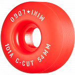 Mini Logo Skateboard Wheels C-cut "2" 54mm 101A Red 4pk