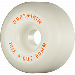 Mini Logo Skateboard Wheels A-cut "2" 60mm 101A White 4pk