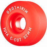 Mini Logo Skateboard Wheels C-cut "2" 52mm 101A Red 4pk