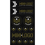 Mini Logo Sticker MILITANT "3" Green/Black Font Single
