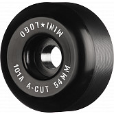 Mini Logo Skateboard Wheels A-cut "2" 54mm 101A Black 4pk
