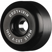 Mini Logo Skateboard Wheels A-cut "2" 51mm 101A Black 4pk