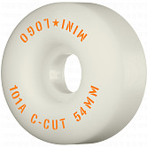 Mini Logo Skateboard Wheels C-cut "2" 54mm 101A White 4pk