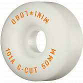 Mini Logo Skateboard Wheels C-cut "2" 50mm 101A White 4pk