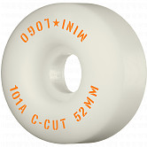 Mini Logo Skateboard Wheels C-cut "2" 52mm 101A White 4pk