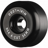 Mini Logo Skateboard Wheels A-cut "2" 54mm 95A Black 4pk