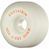 Mini Logo Skateboard Wheels A-cut "2" 55mm 101A White 4pk