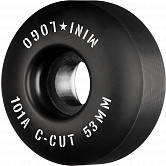 Mini Logo Skateboard Wheels C-cut "2" 53mm 101A Black 4pk