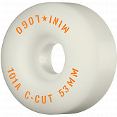 Mini Logo Skateboard Wheels C-cut "2" 53mm 101A White 4pk