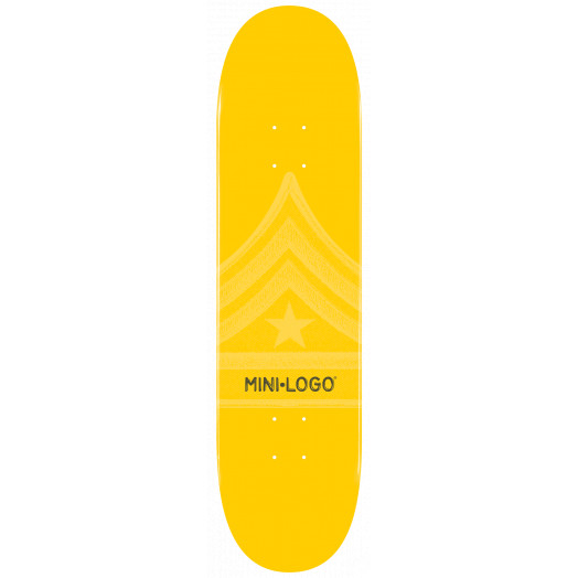 Mini Logo Quartermaster Skateboard Deck 126 Yellow - 7.625 x 31.625