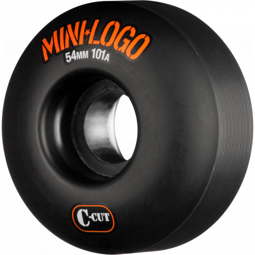Mini Logo Skateboard Wheels C-cut 54mm 101A Black 4pk