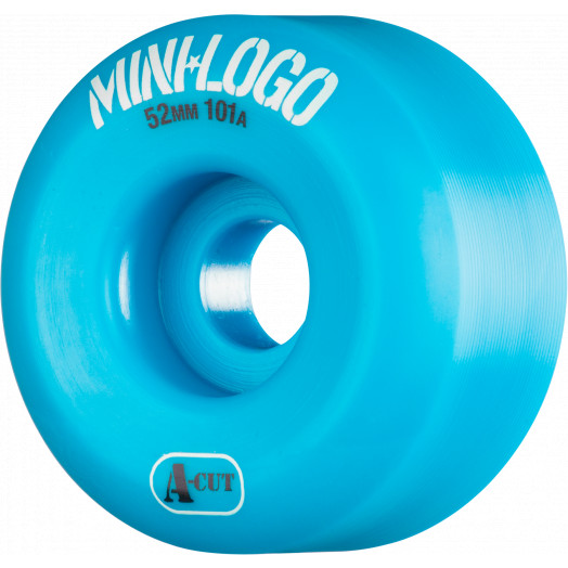 Mini Logo Skateboard Wheels A-cut 52mm 101A Blue 4pk